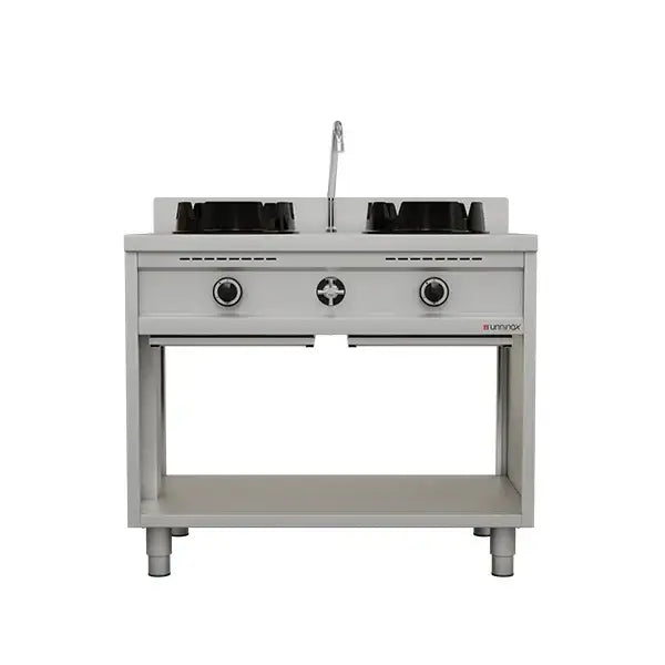 Sobë wok me gaz – 1000x600x850/900 mm - 2×15 kW – 2 zona gatimi