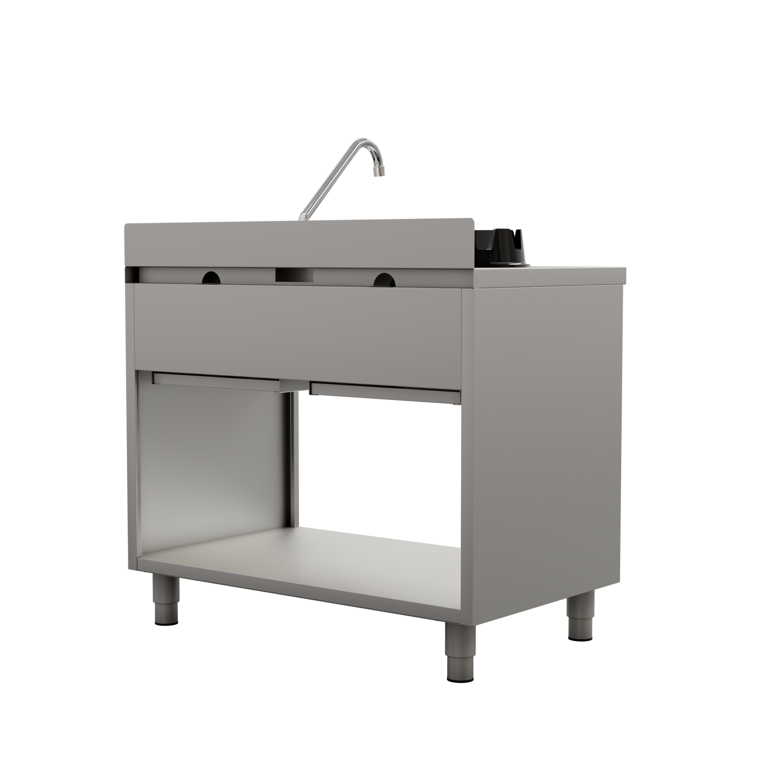 Gas-Wokherd – 1000x600x850/900 mm - 2×15 kW – 2 Kochzonen