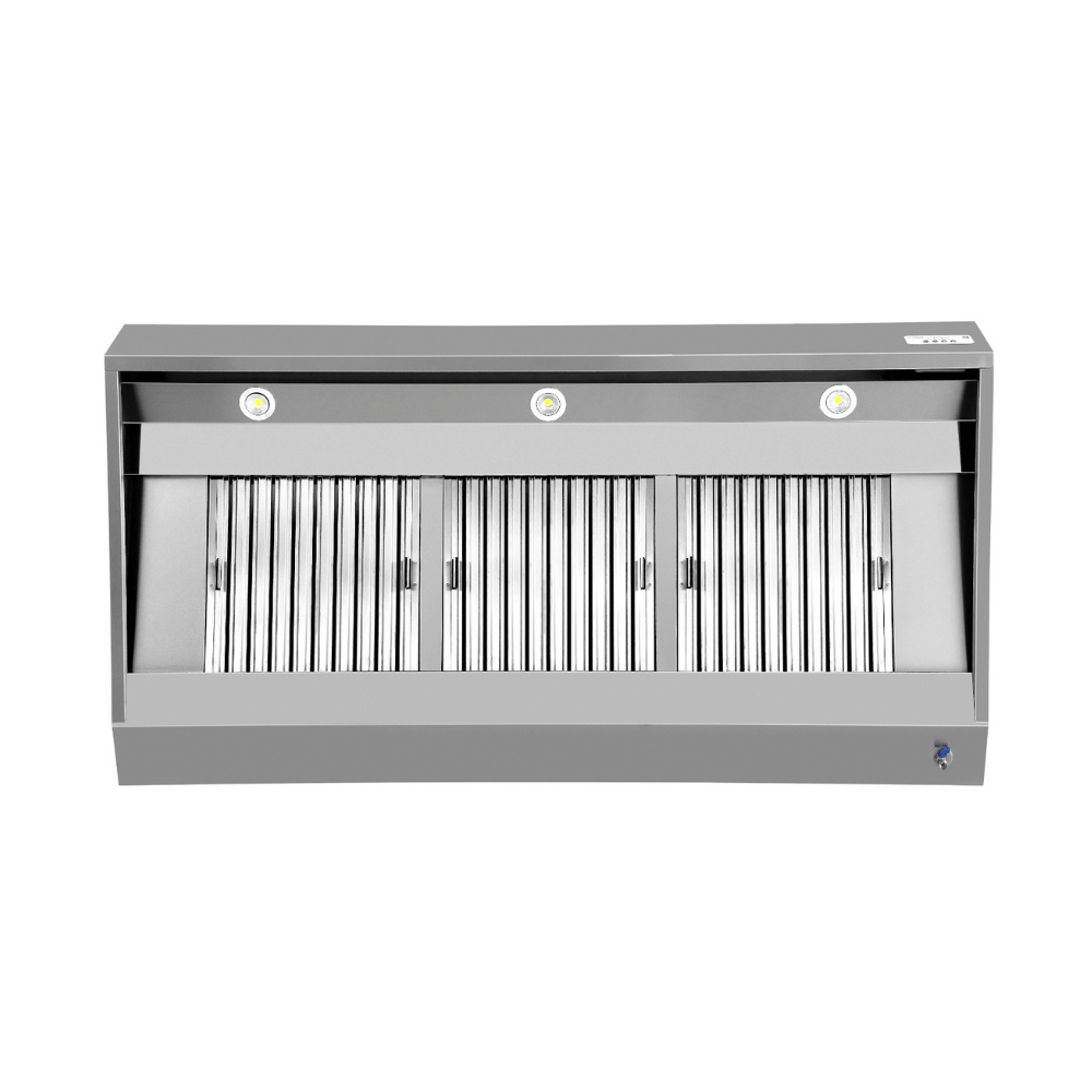 Duvar tipi davlumbaz - G1200xD950xY520 - motorlu, kumandalı, filtre ve lambalı