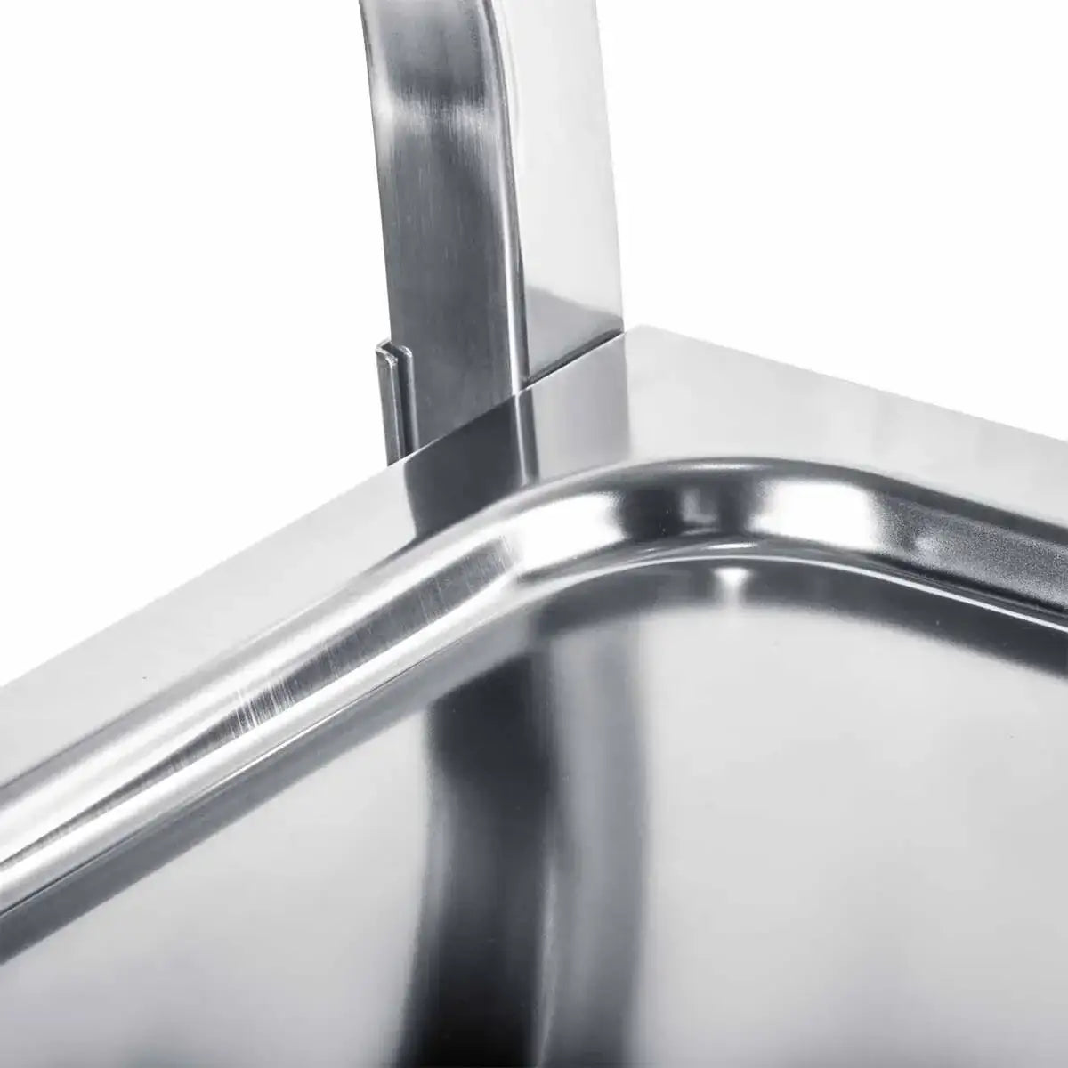 Edelstahl Spülbecken für Gastronomie, glänzende Oberfläche, Gastro-Bedarf24