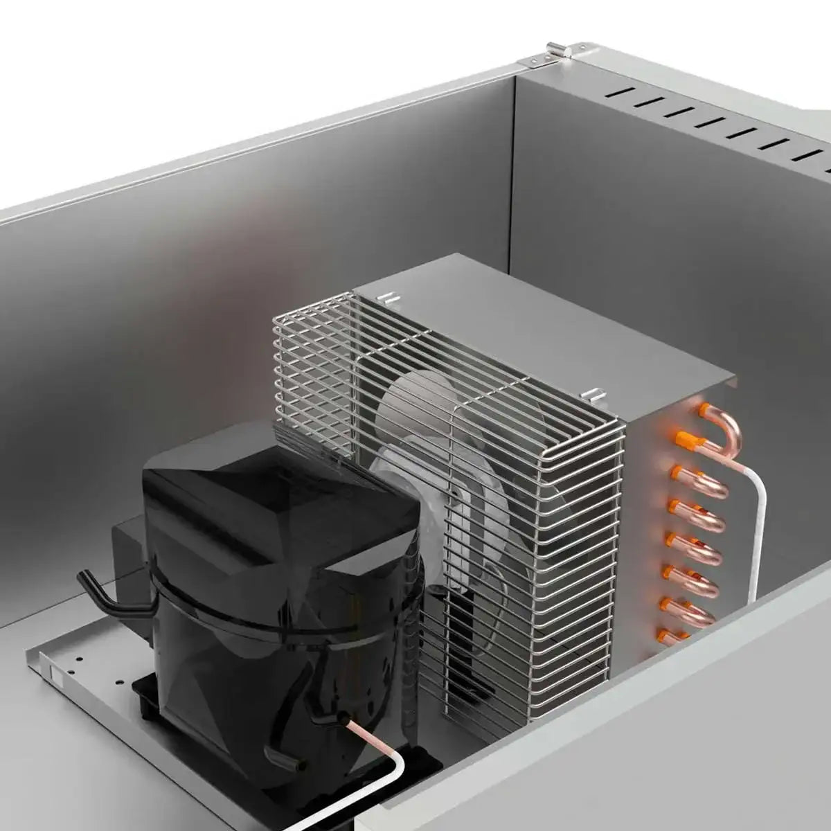 TOPLINE Kühlschrank / 1-türig GN 2/1 - Glas, 660 x 850 mm