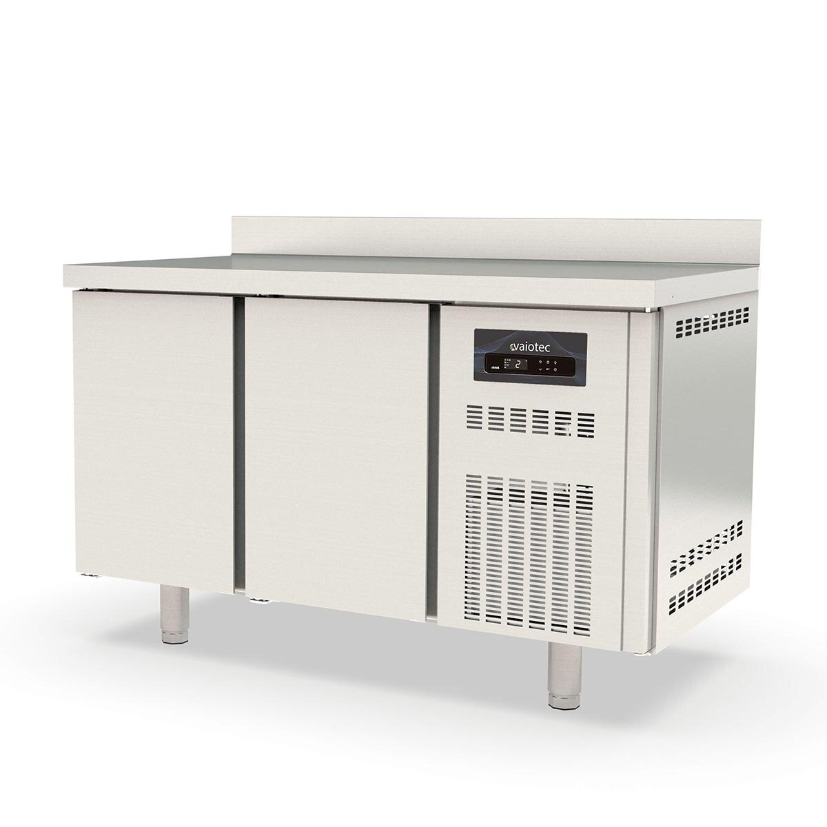 TOPLINE Kühltisch 700 / 2-fach GN1/1 mit 2 Türen & Aufkantung