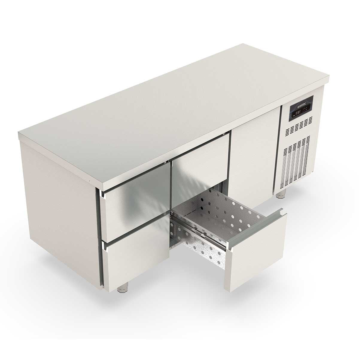 TOPLINE Kühltisch 700 / 3-fach GN1/1 mit 4 Schubladen / 1 Tür