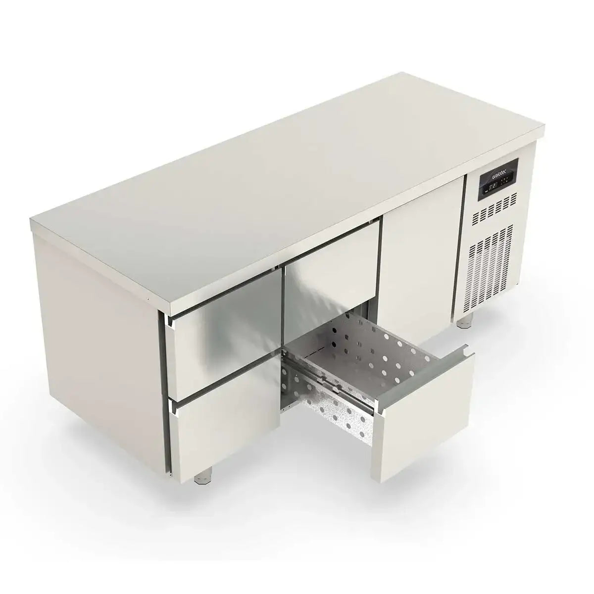 TOPLINE Refrigerated Table / 3-section GN1/1 with 4 Drawers / 1 Door, 1795 x 700 mm