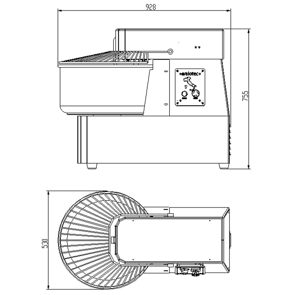 EASYLINE Teigknetmaschine fester Kessel - 50 Liter / 400 Volt