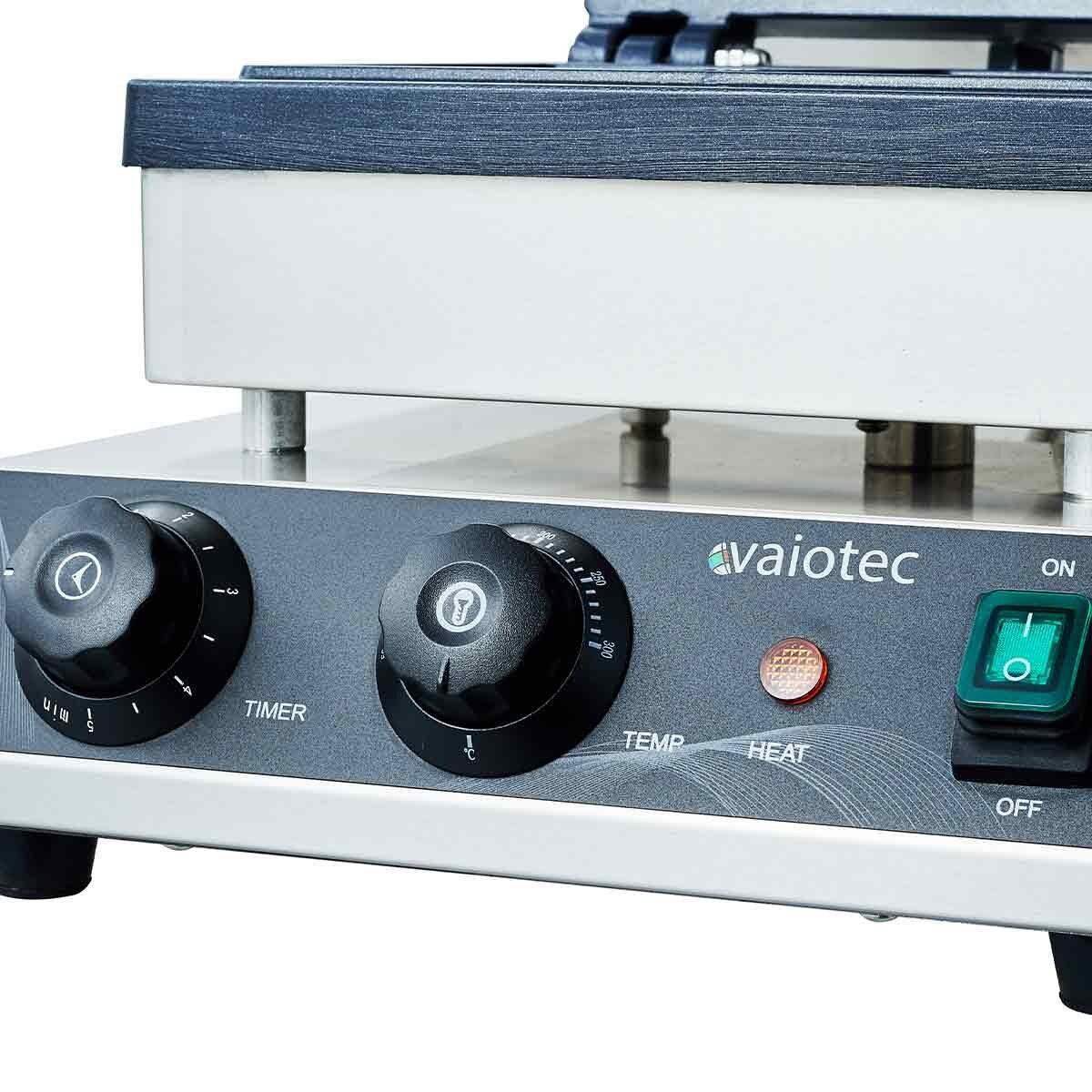 Gastro Kontaktgrill aus Edelstahl von vaiotec mit Temperatur- und Timerregelung, Profi-Küchengerät