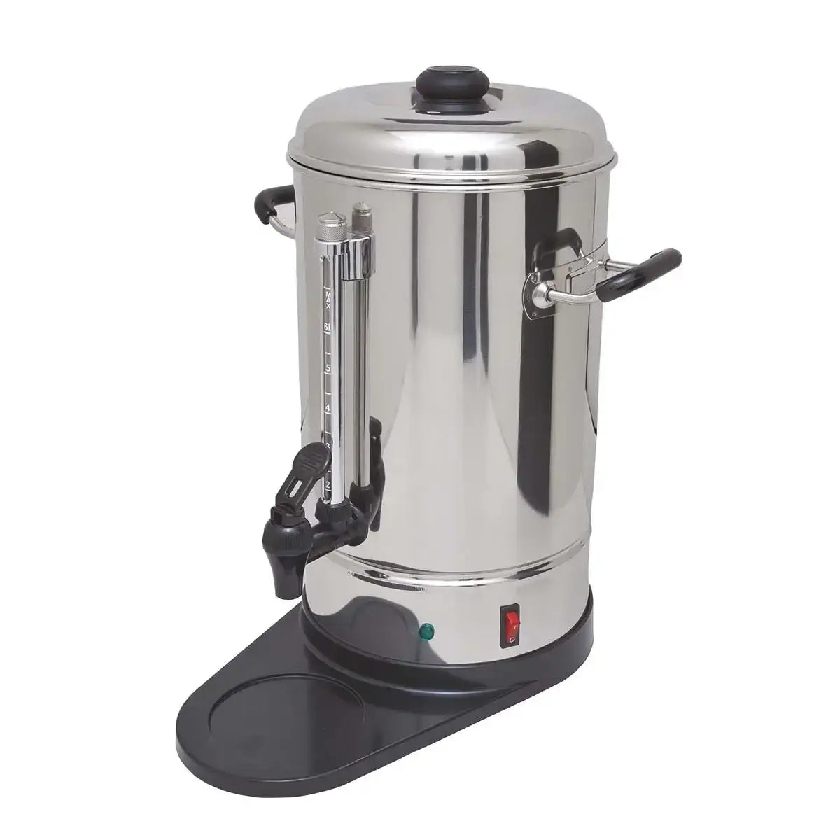 Edelstahl Wasserkocher mit Zapfhahn, Gastronomiegerät für professionelle Küchen