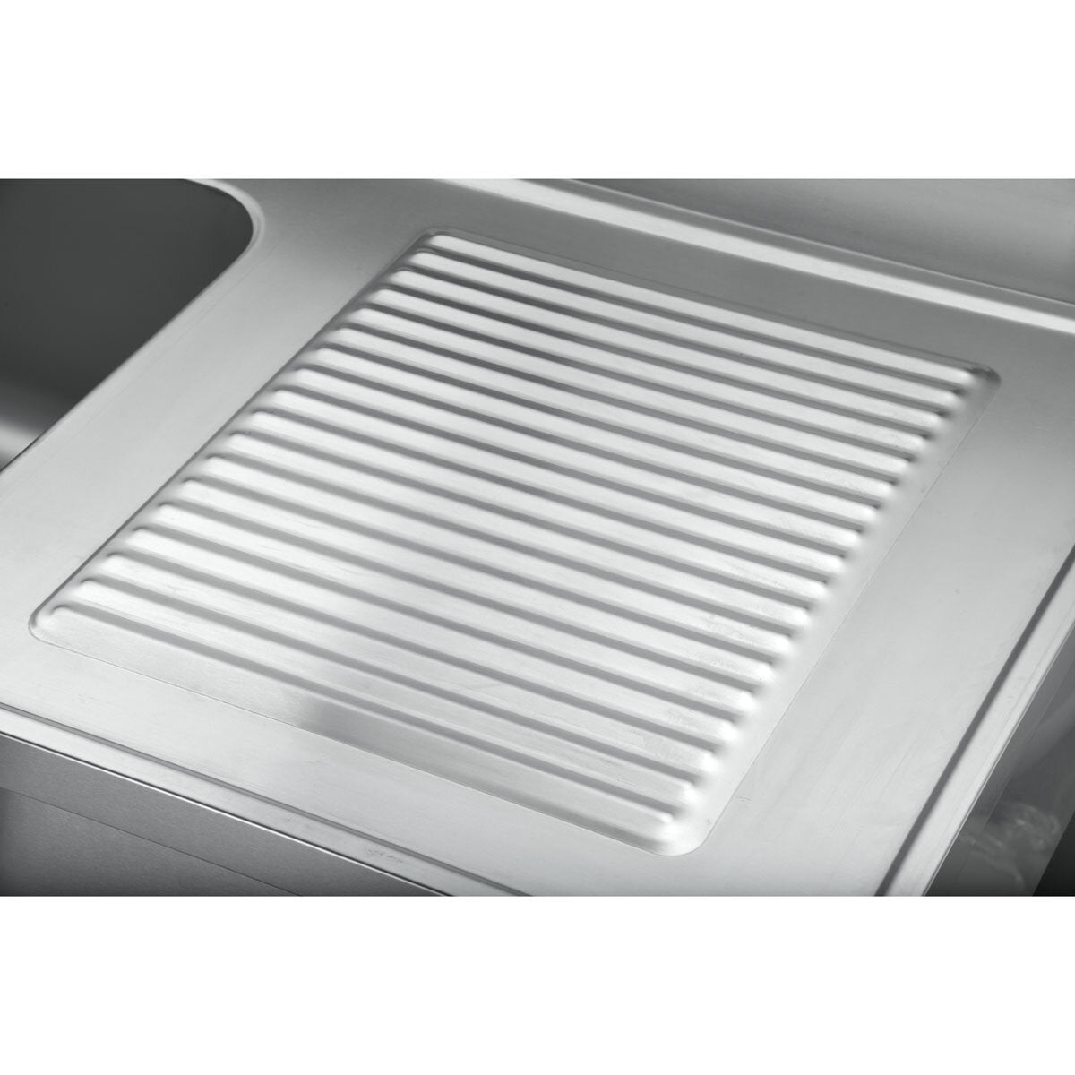 EASYLINE Spültisch 700 / 2 Becken links und Abtropffläche B:1600