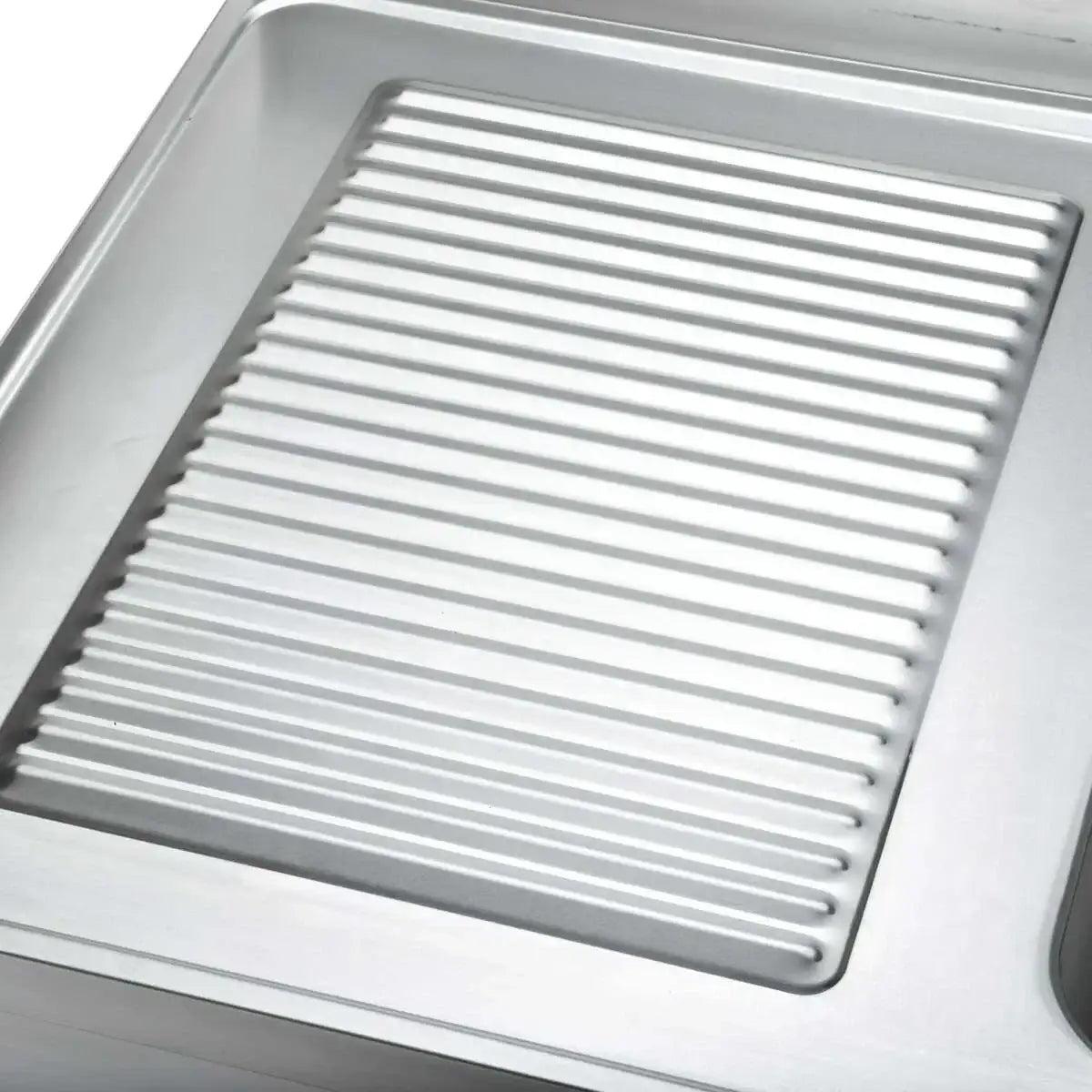 Edelstahl Abtropfwanne für Gastronomie, gerillte Oberfläche, Küchenzubehör von Gastro-Bedarf24