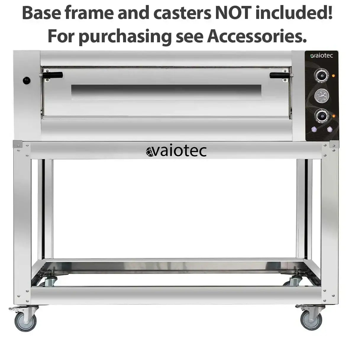 VaioTec Edelstahl Pizzaofen für Gastronomie, ohne Untergestell, freistehend, Gastro-Bedarf24