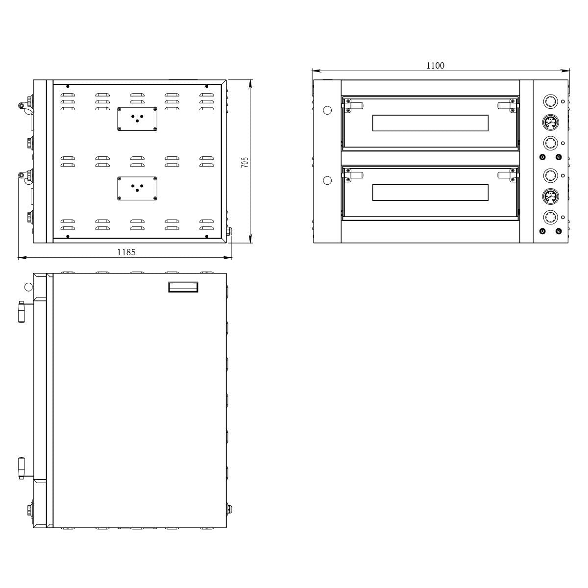 TOPLINE Elektro Pizzaofen 6+6 x 34 cm (tiefe Version)