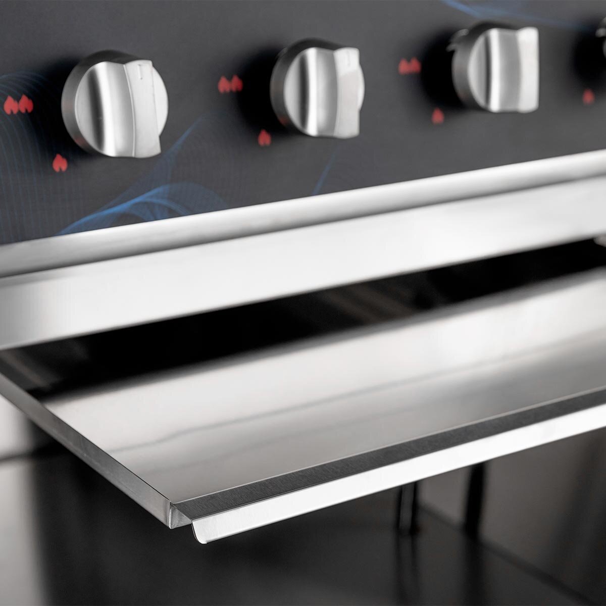 EASYLINE Gasherd 700 - 4 Brenner 28,8 kW - offener Unterbau