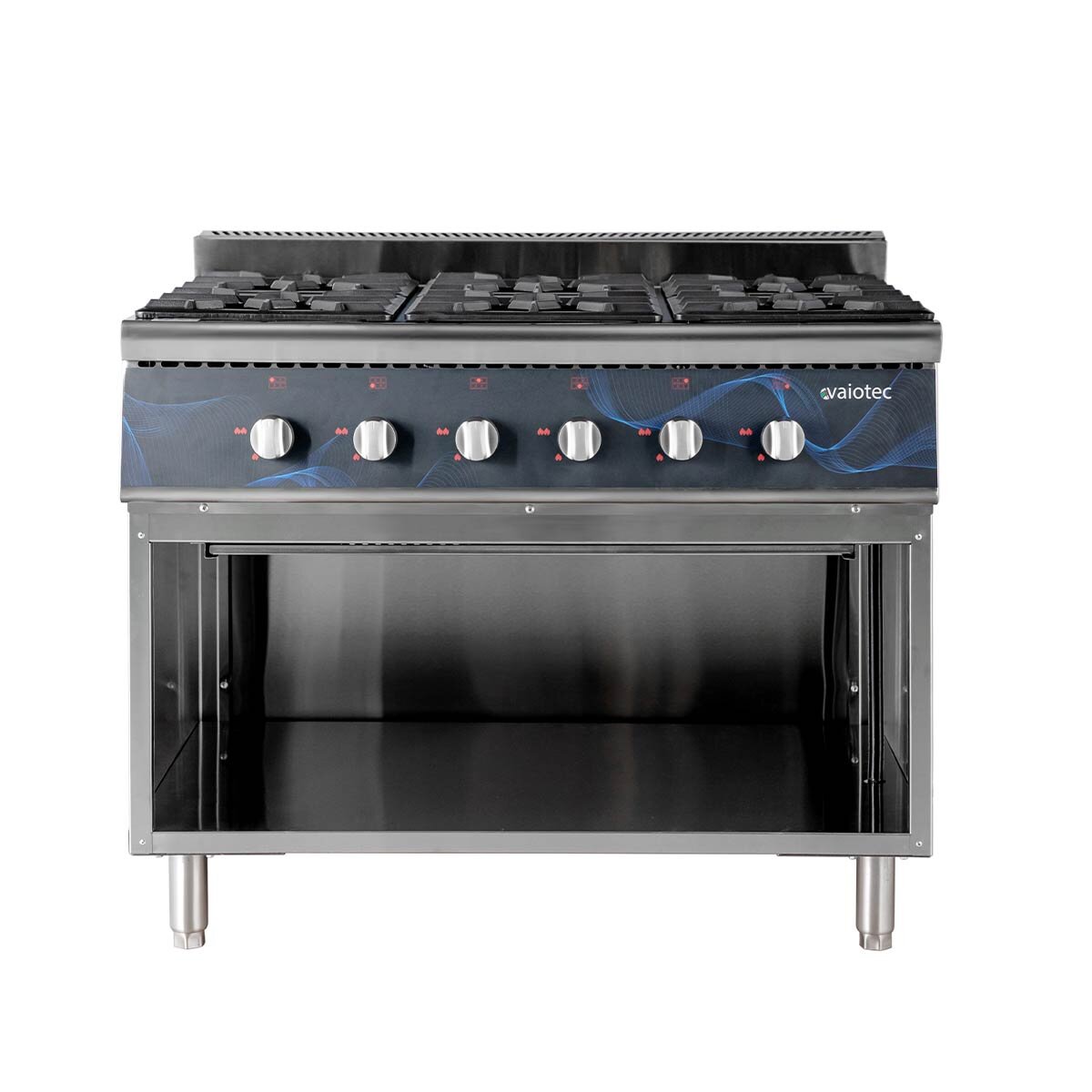 EASYLINE Gasherd 700 - 6 Brenner 43,2 kW - offener Unterbau