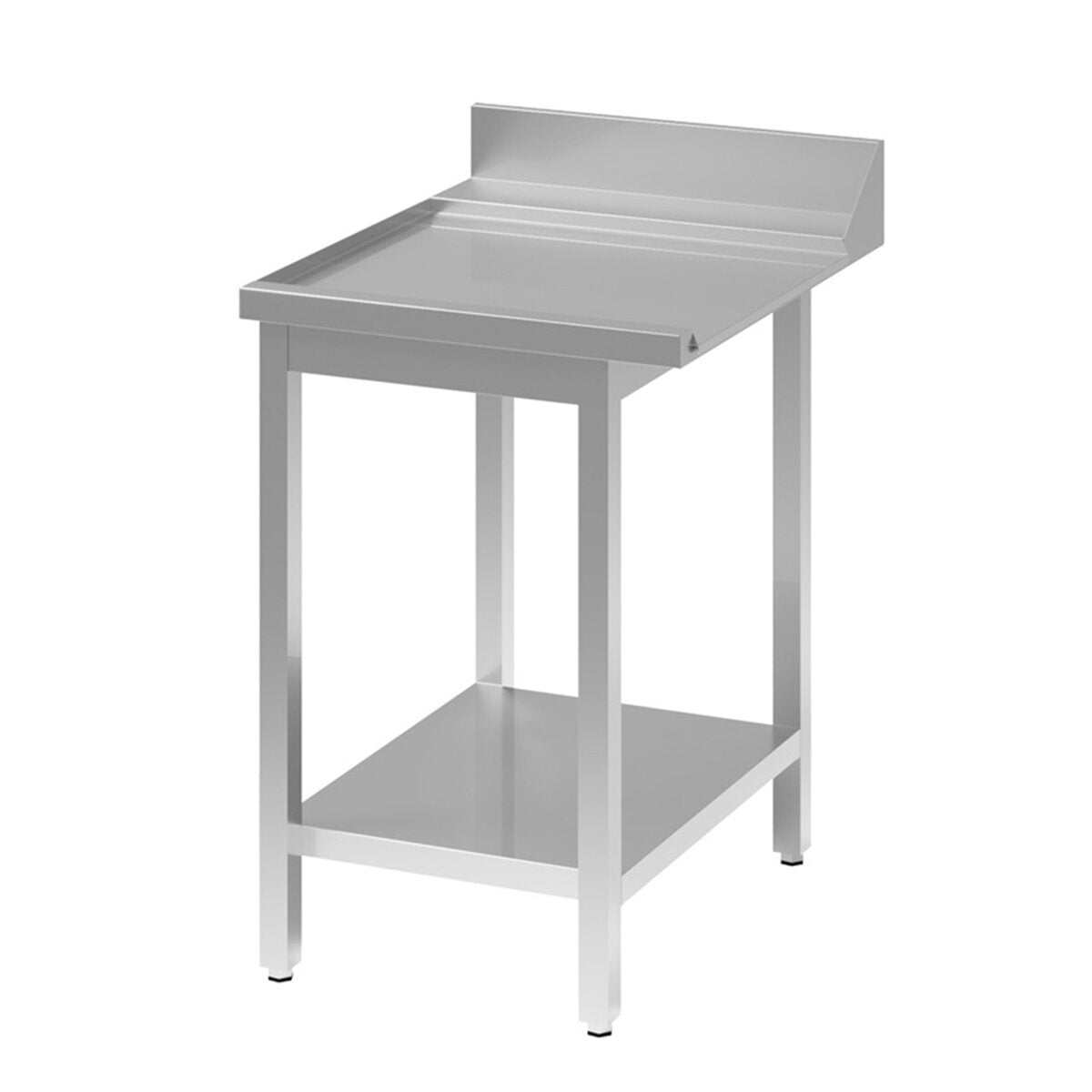 TOPLINE Ablauftisch 700, mit Aufkantung, Anbauseite links B:600