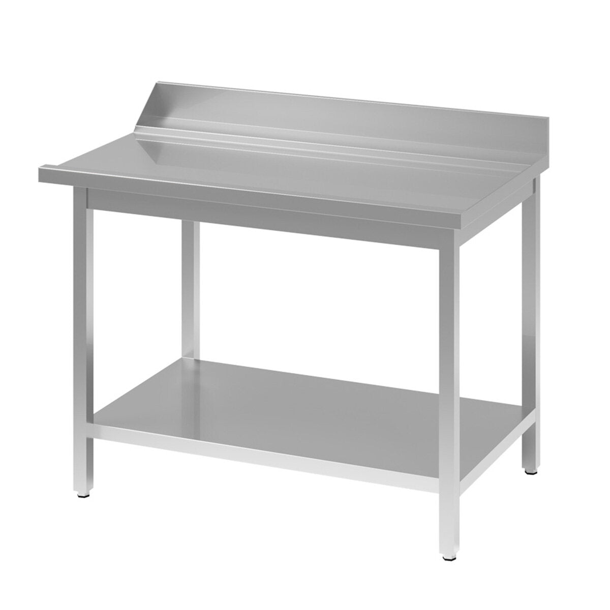 TOPLINE Ablauftisch 700, mit Aufkantung, Anbauseite rechts B:1200