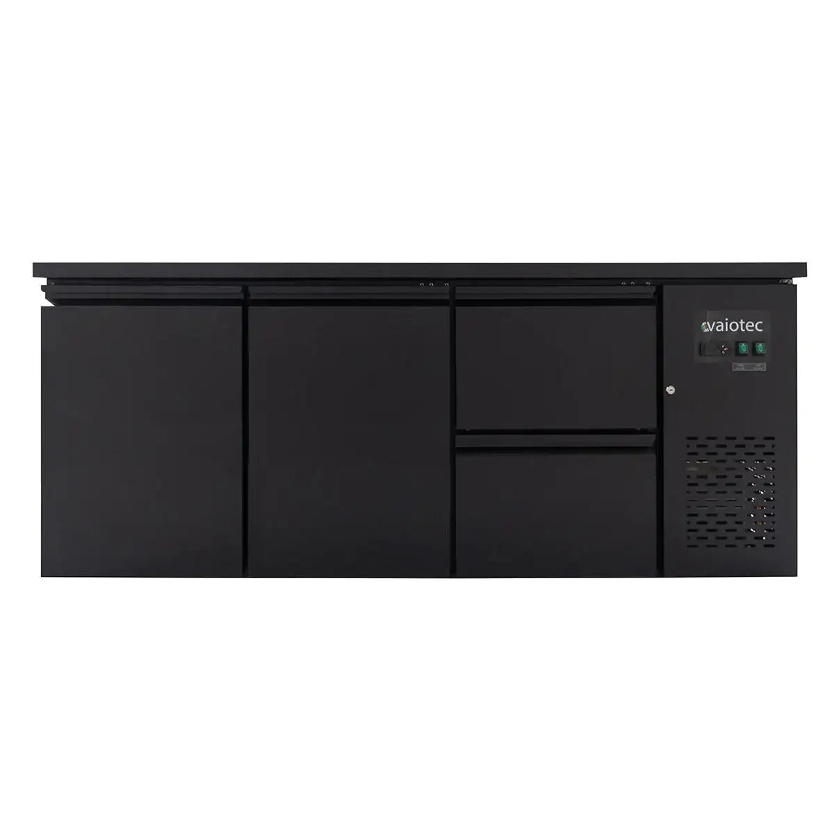 EASYLINE Barkühltisch schwarz / 2 Türen & 2 Schubladen - 425 l