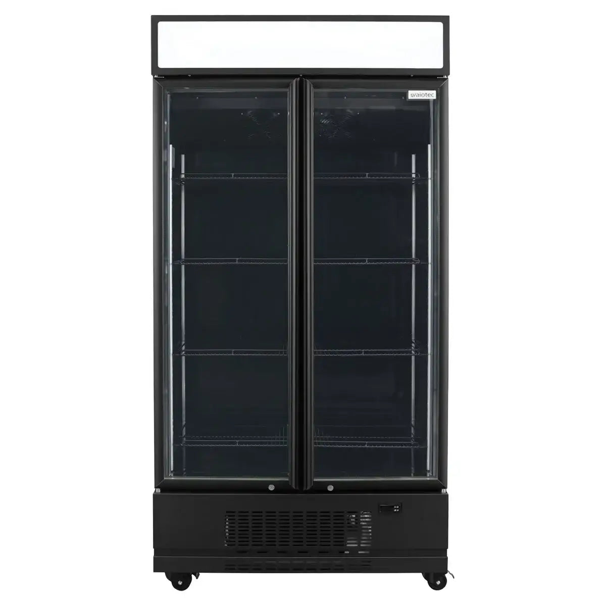 Gastronomie Kühlschrank mit Glastüren, schwarz, für die gewerbliche Küche, Gastro-Bedarf24