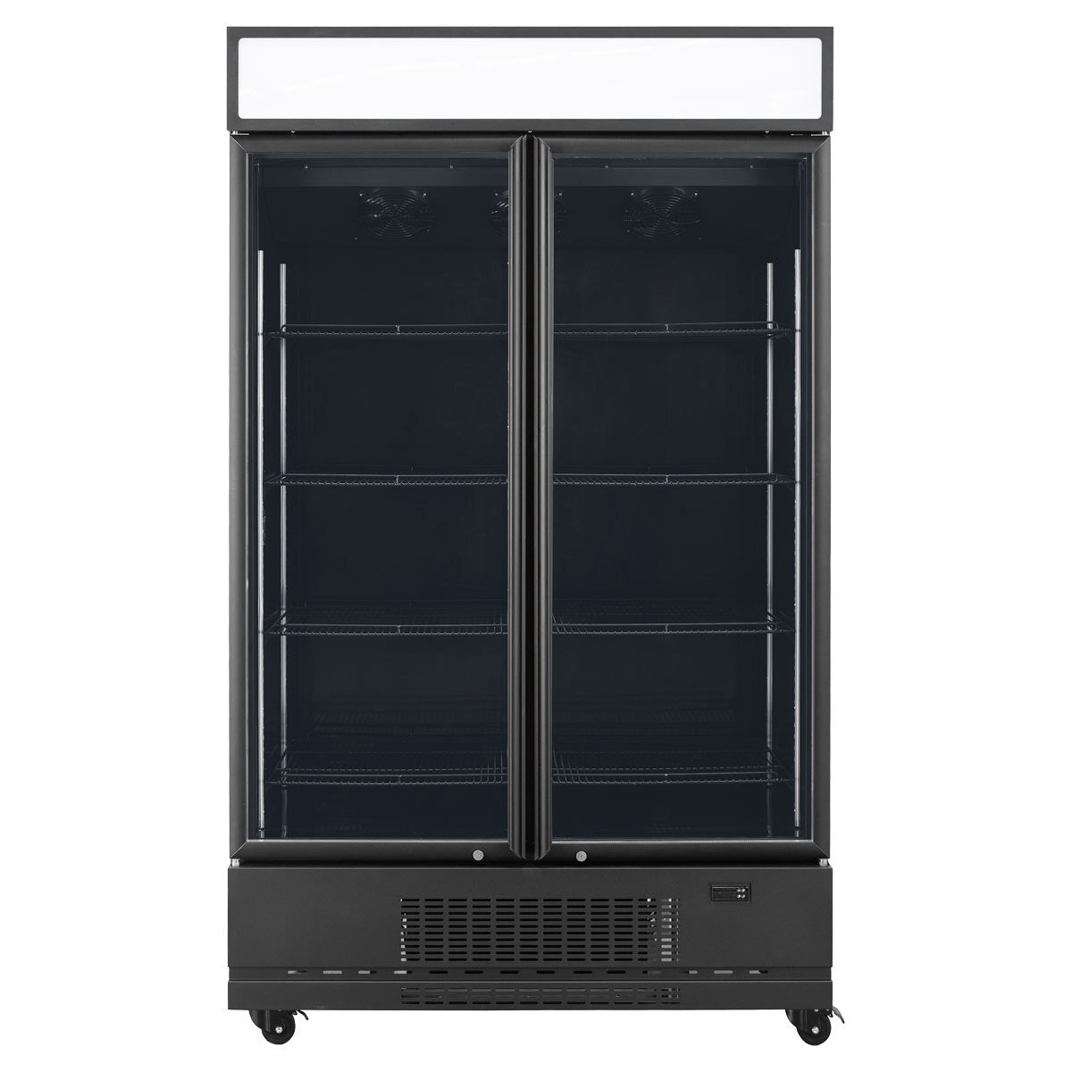 TOPLINE Getränkekühlschrank 1040 Liter mit Leuchtaufsatz "schwarz"