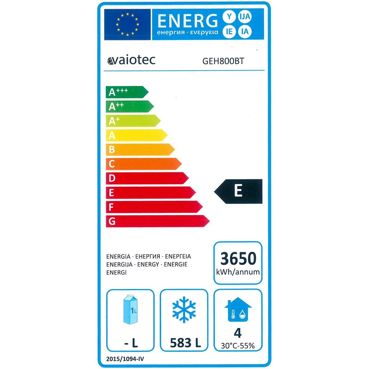 EASYLINE Eiskühlschrank 600 / 1-türig
