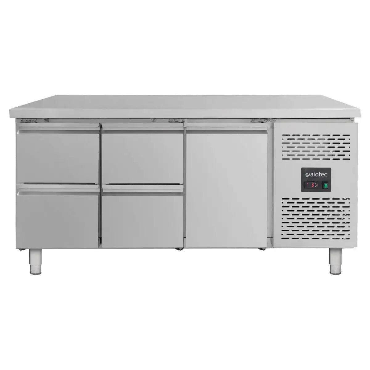 Edelstahl Kühltisch mit Schubladen und Tür, Gewerbekühlschrank für Gastronomie, vaioTec