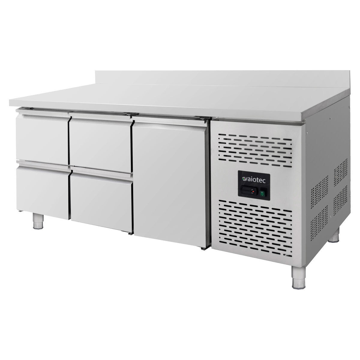 EASYLINE Kühltisch 700 / 1 Tür & 4 Schubladen inkl. Aufkantung - Monoblock