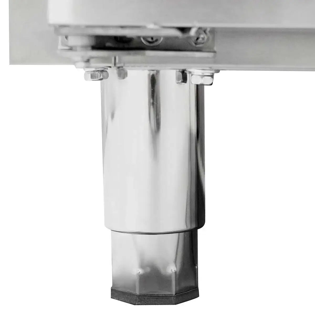 Edelstahlmöbelfuß mit justierbarer Schraube für Gastronomiebedarf, robust und hygienisch