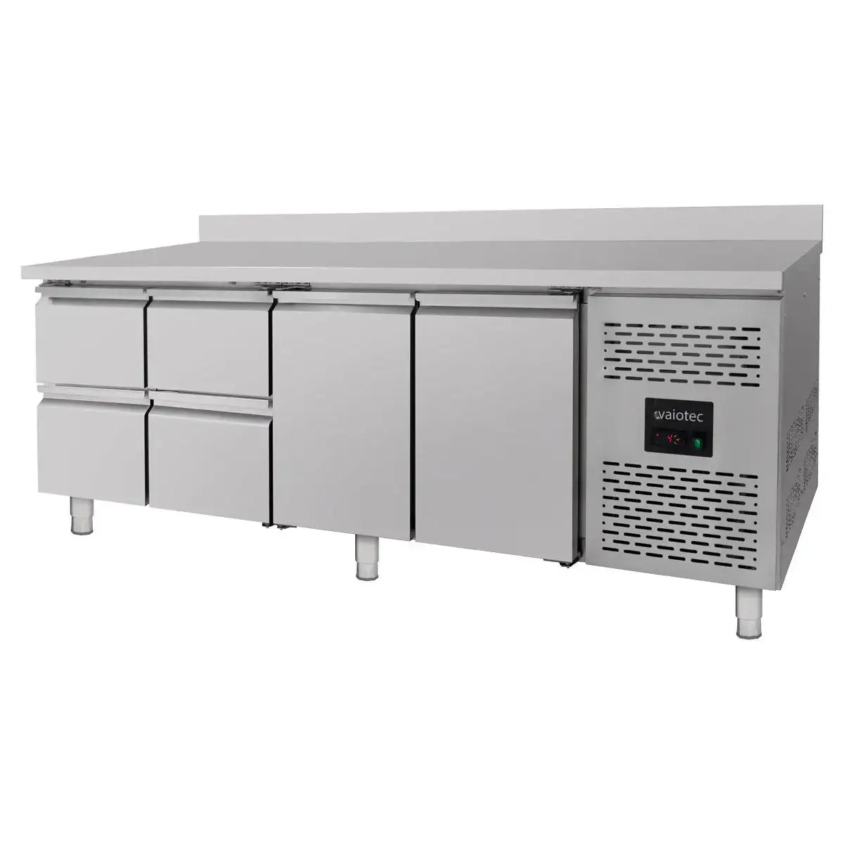 Edelstahl Kühltisch Gastronomie mit Schubladen und Türen, professionelle Küchenausstattung