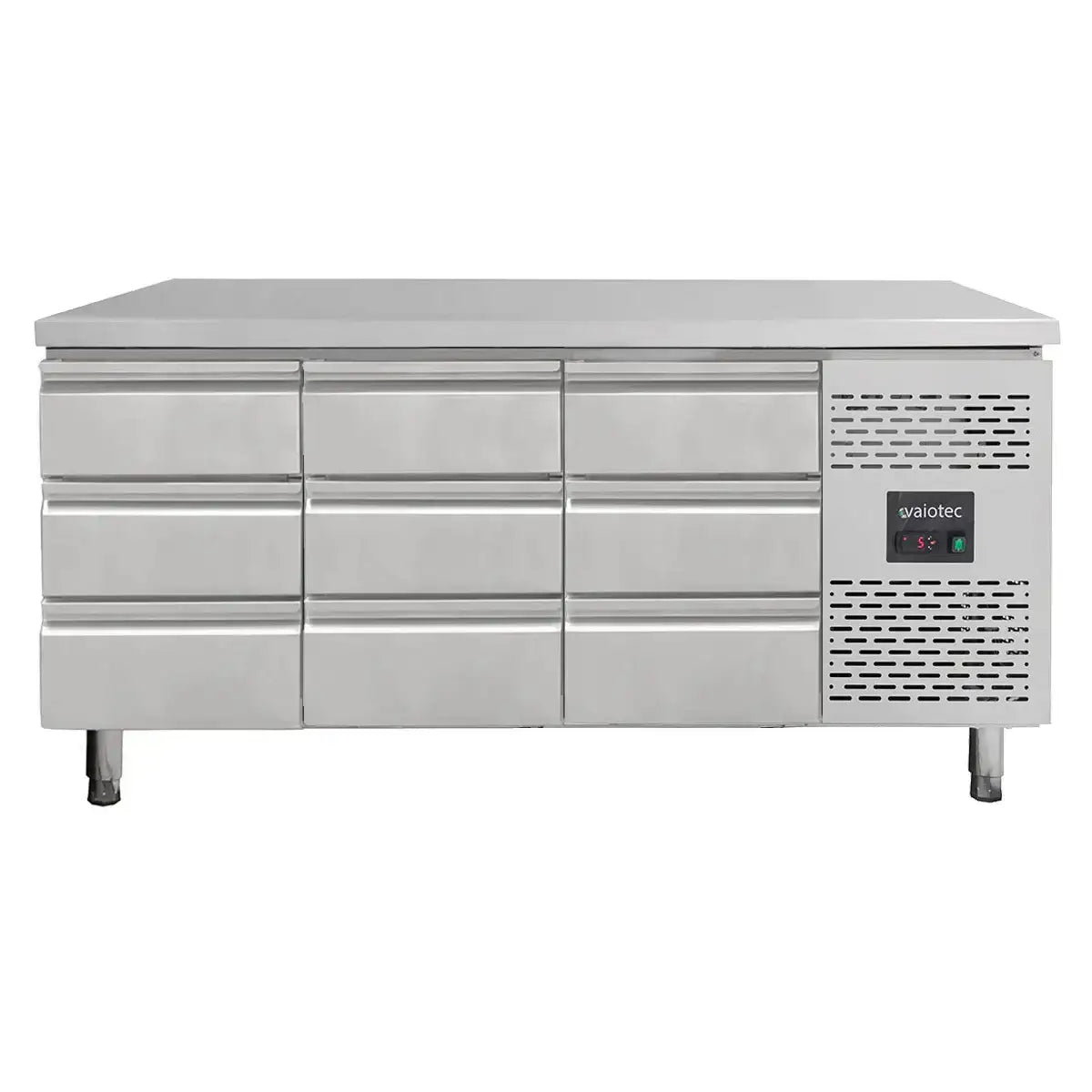 Edelstahl Kühltisch mit acht Schubladen für Gastronomie, Gastro-Bedarf24 Küchenausstattung