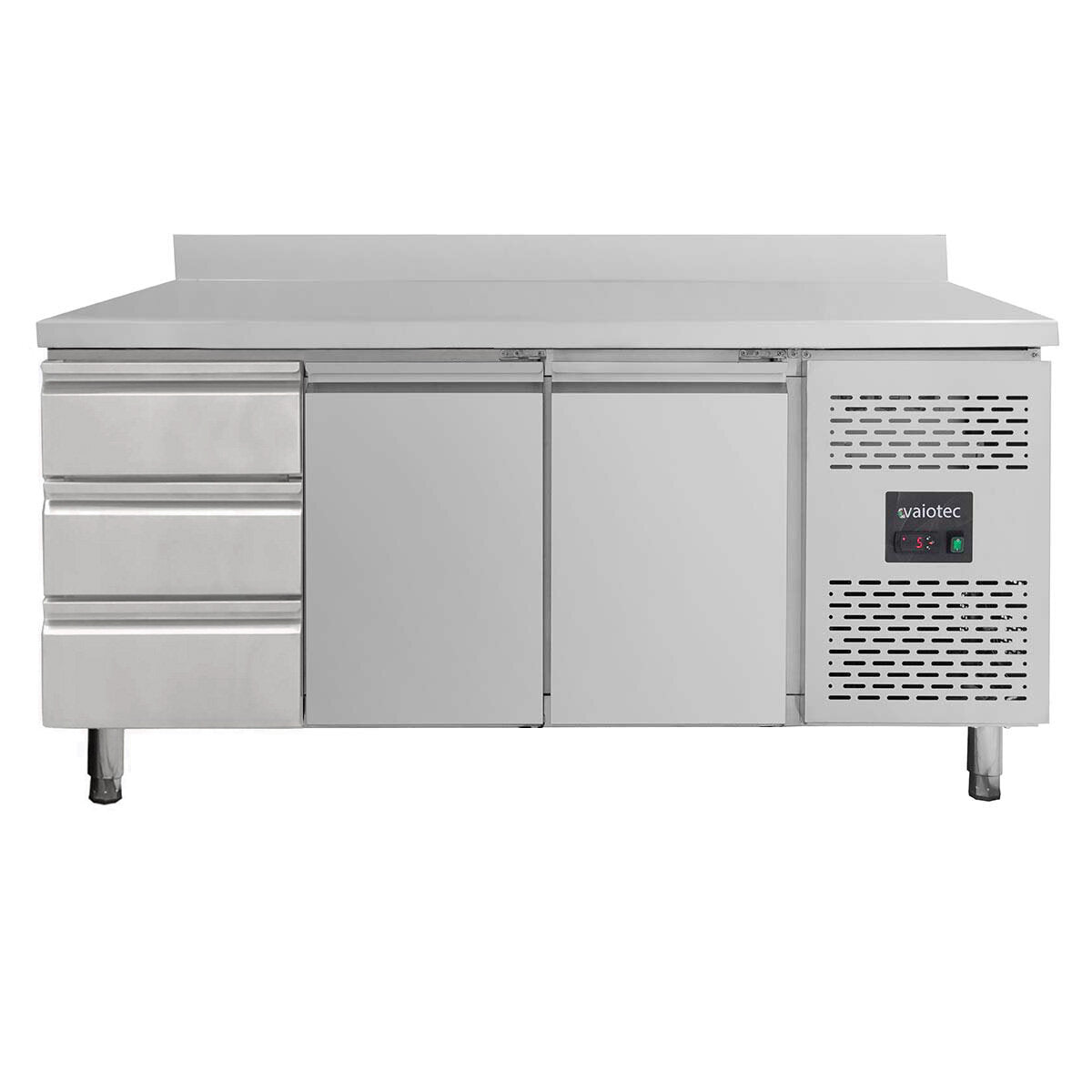 EASYLINE Kühltisch 700 / 2 Türen & 3 Schubladen links inkl. Aufkantung - Monoblock