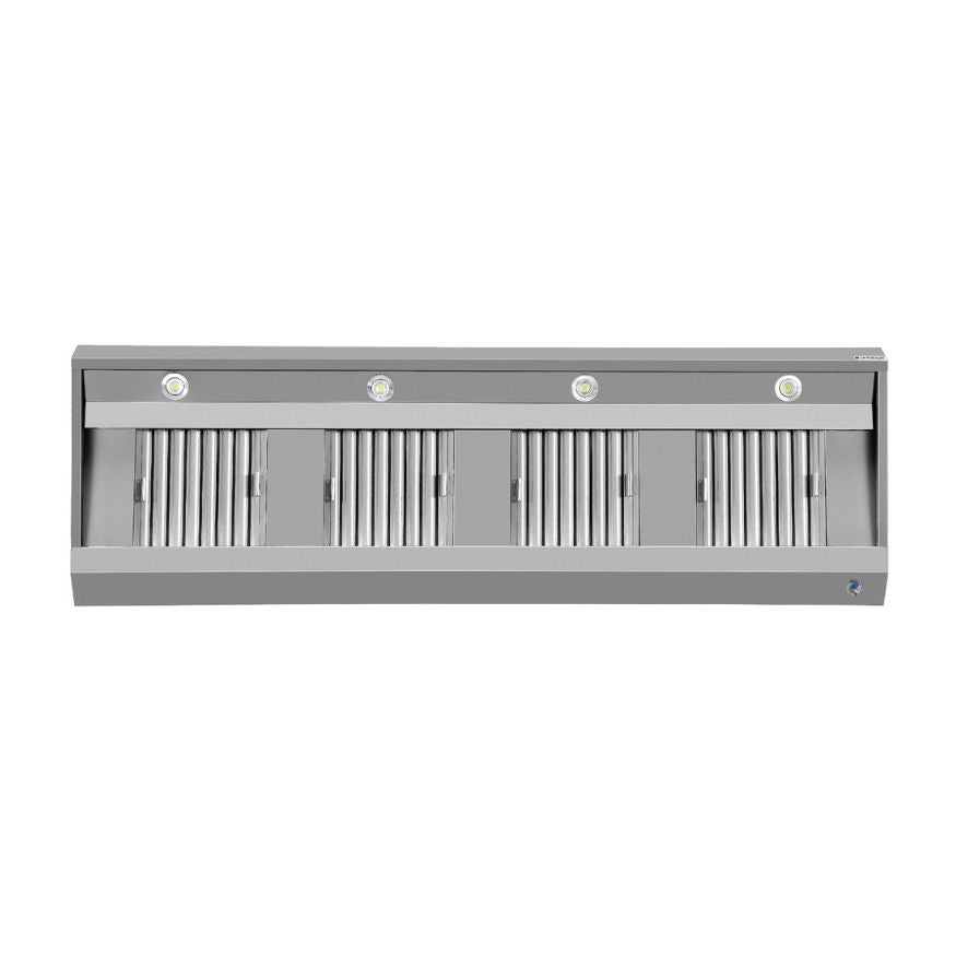 Wandhaube - 2200x700x400 mm - mit Filter und Lampe