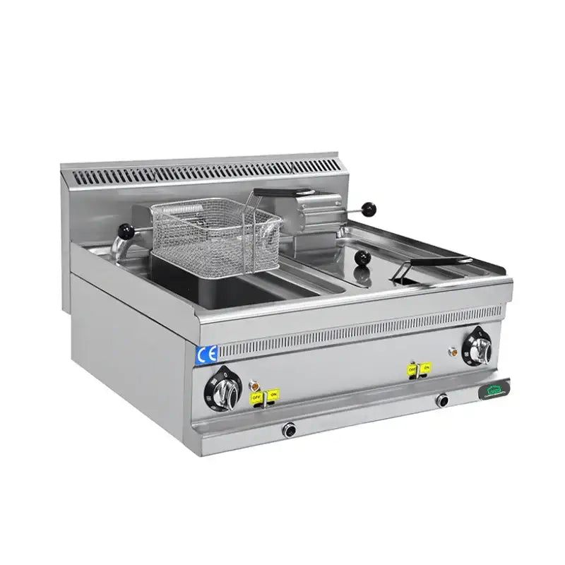 Gas-Fritteuse 700 - 12 + 12 Liter - Gastro-Bedarf24 GmbH