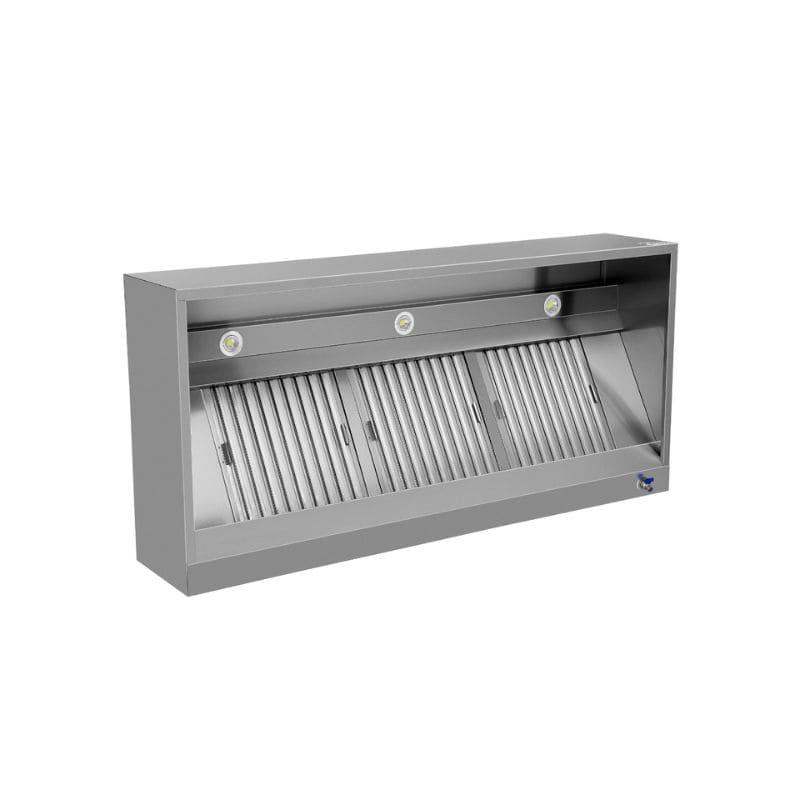 Kastenhaube - B2000xT1100xH400 - mit Filter & Lampe