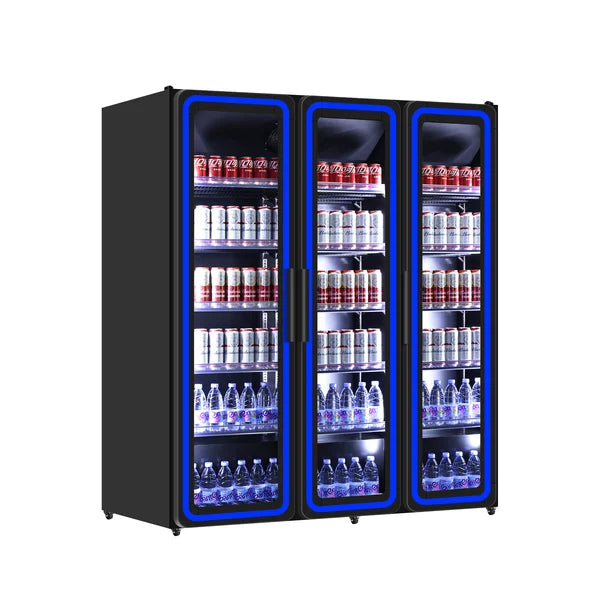 Getränkekühlschrank mit 3 Türen und LED-Beleuchtung - 1190 Liter - 1680x635x1980 mm