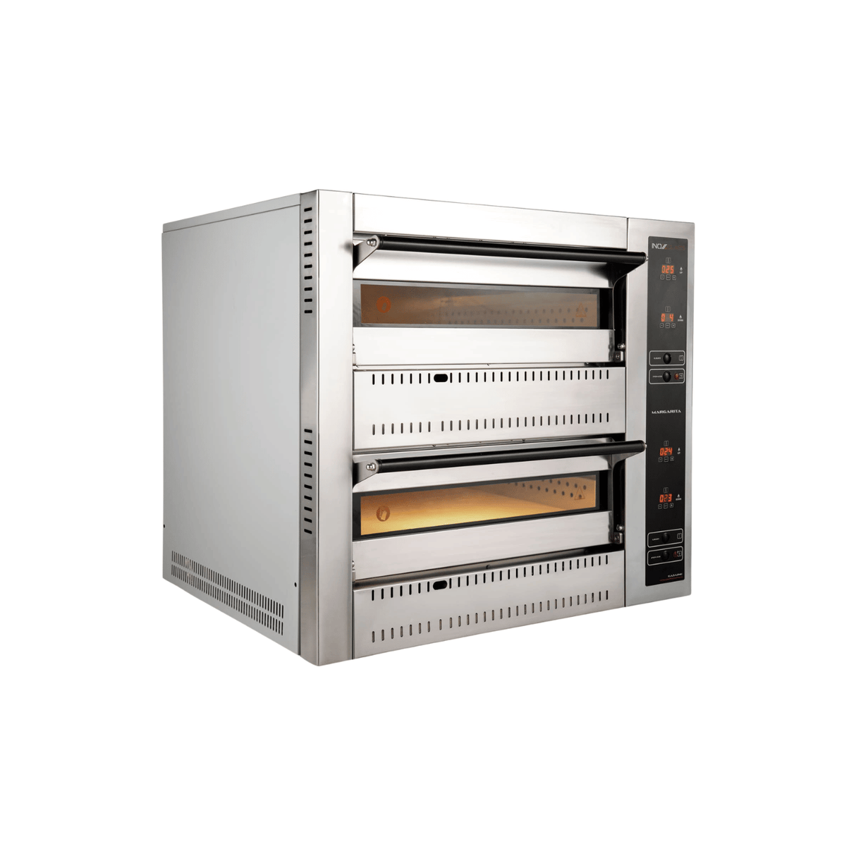 فرن بيتزا غازي رقمي - 4 + 4 × 30 سم