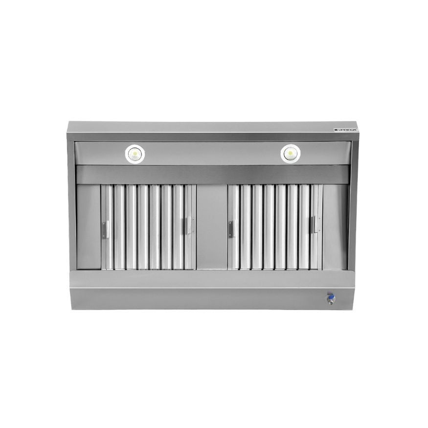 Wandhaube - 1500x700x400 mm - mit Filter und Lampe