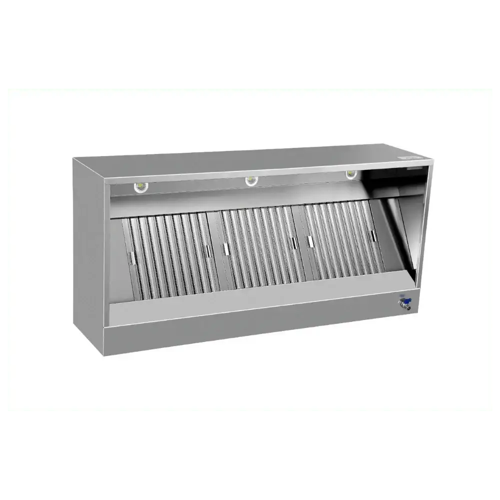 Kutu davlumbaz - G1500xD950xY520 - motorlu, kumandalı, filtreli & lambalı