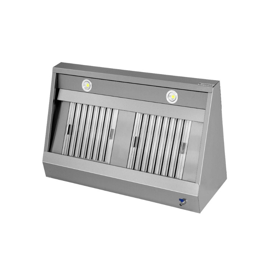 Wandhaube - 1500x950x400 mm - mit Filter und Lampe