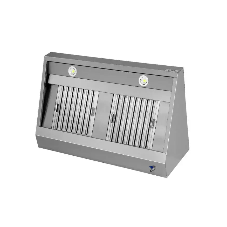 Duvar tipi davlumbaz - 1600x950x400 mm - filtreli ve lambalı