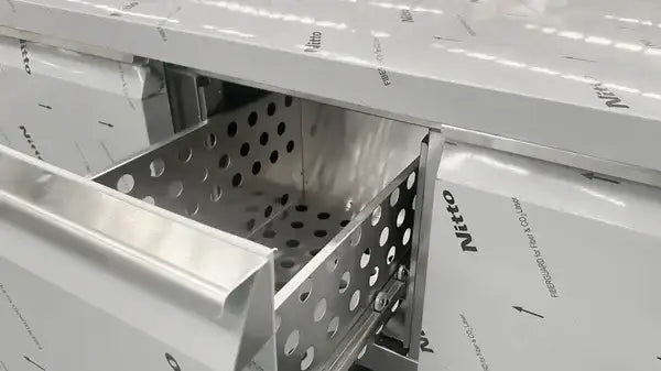 Kühltisch mit Räder | Niedriges Modell | 4 Schubladen (1/1 GN) | 2040 x 700 x 600 (h) mm