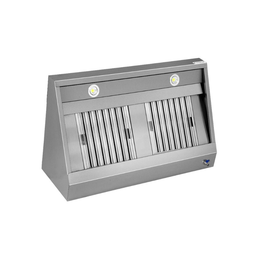 Wandhaube - 1400x950x400 mm - mit Filter und Lampe