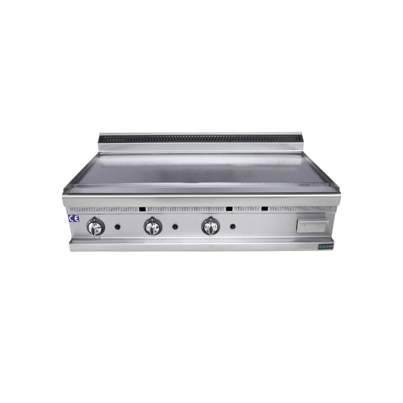 Gas-Grillplatte - Glatt - 1200x700x850 mm - 24 kW