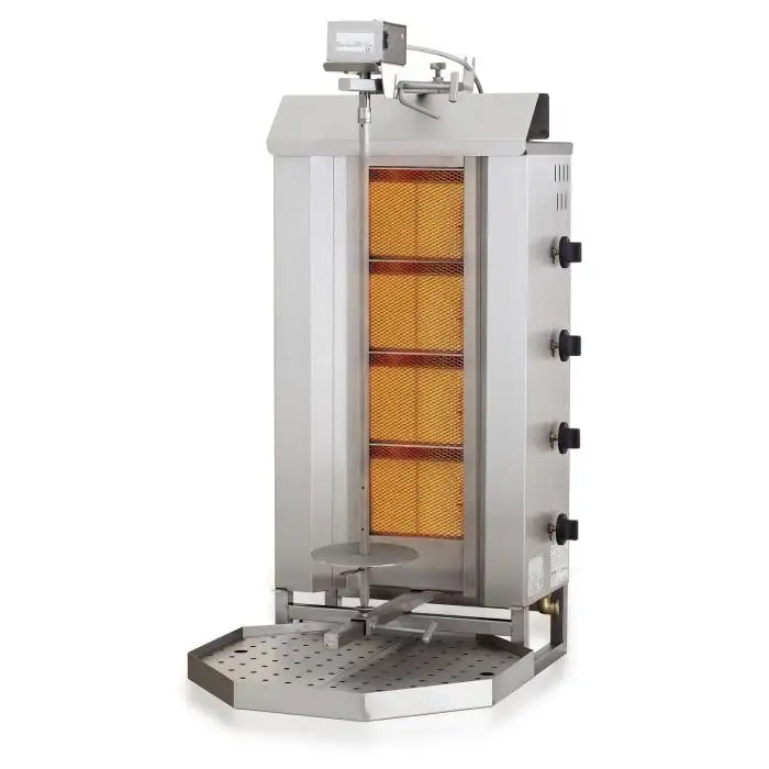 Gas Dönergrill - 4 Brenner - 12,9 kW - 515x550x1120 mm