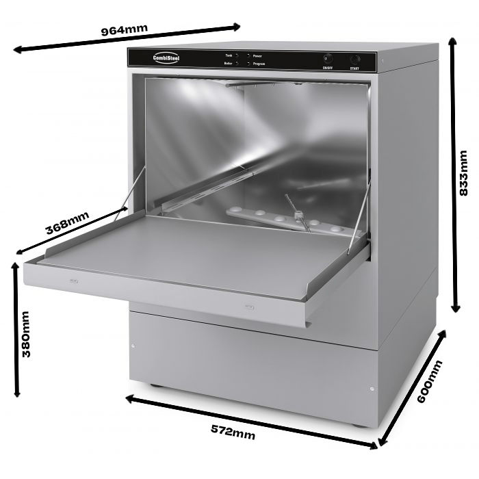 Geschirrspülmaschine Frontbedienung ENT 500-230 DP mit Abwasserpumpe
