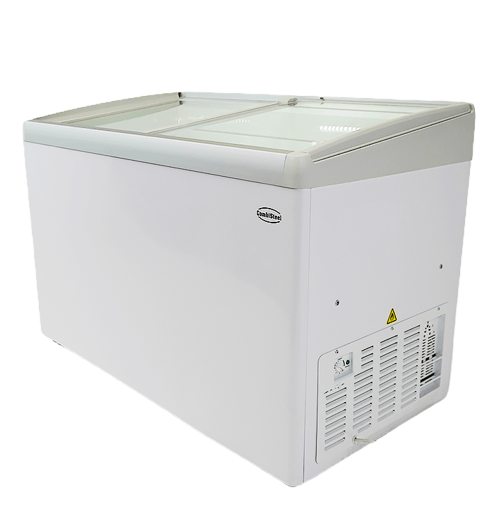 Tiefkühltruhe Glasdeckel LOTTE-396 - 1234x651x840 mm - 0,25 kW - Gastro-Bedarf24 GmbH