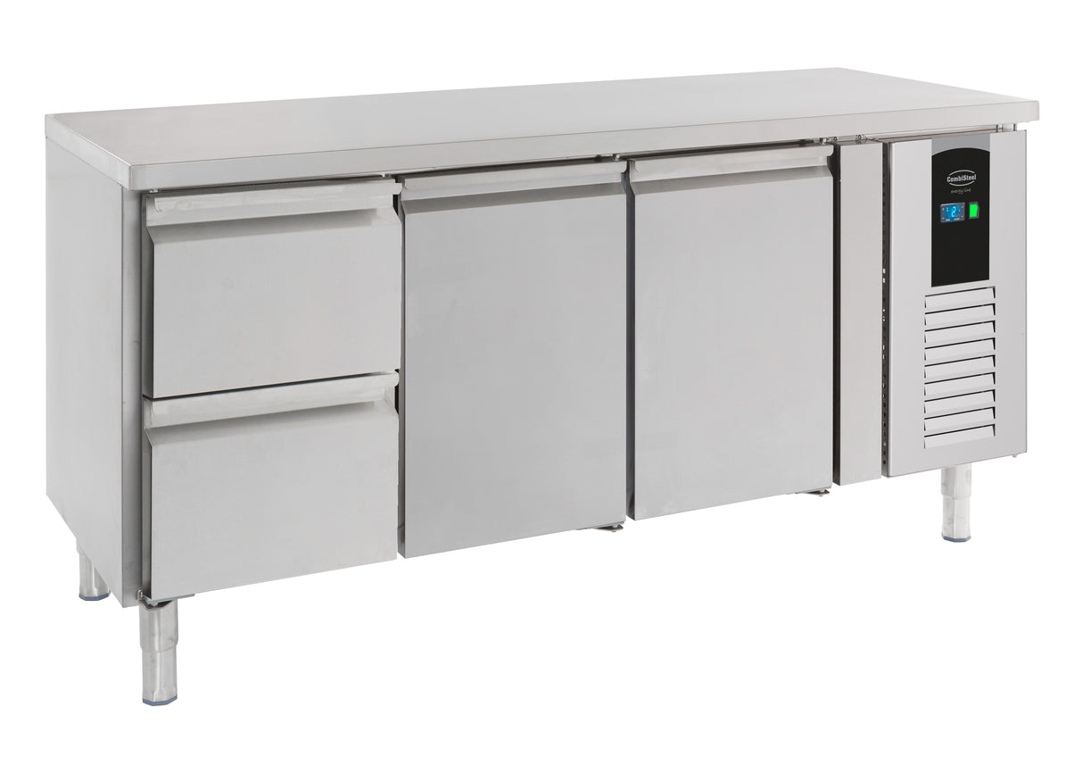 700 Kühltisch 2 Türen Und 2 Schubladen Energy Line - 1795x700x860 mm - 0,3 kW - Gastro-Bedarf24 GmbH