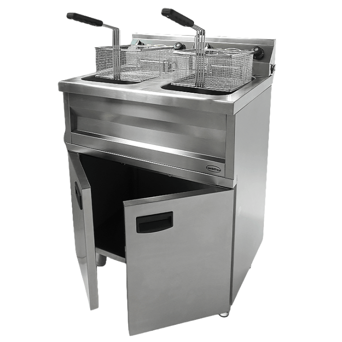 Elektro Fritteuse - 2x9 Liter - 695x530x970 mm - 6,6 kW