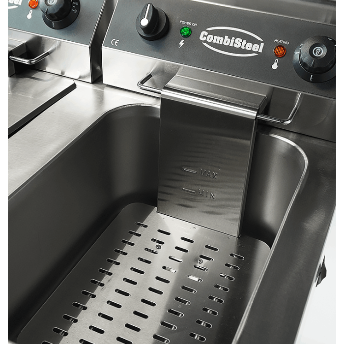 Elektro Fritteuse - 2x9 Liter - 695x530x970 mm - 6,6 kW
