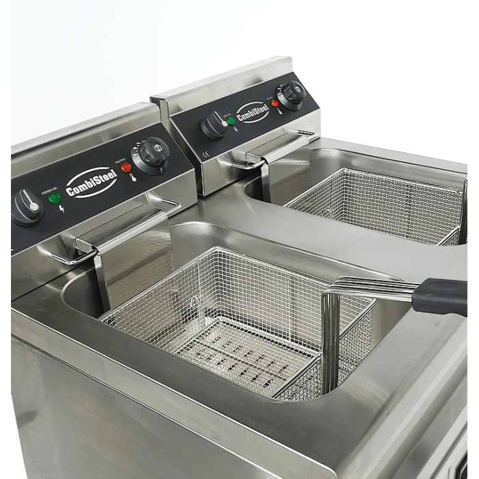 Elektro Fritteuse - 2x9 Liter - 695x530x970 mm - 6,6 kW