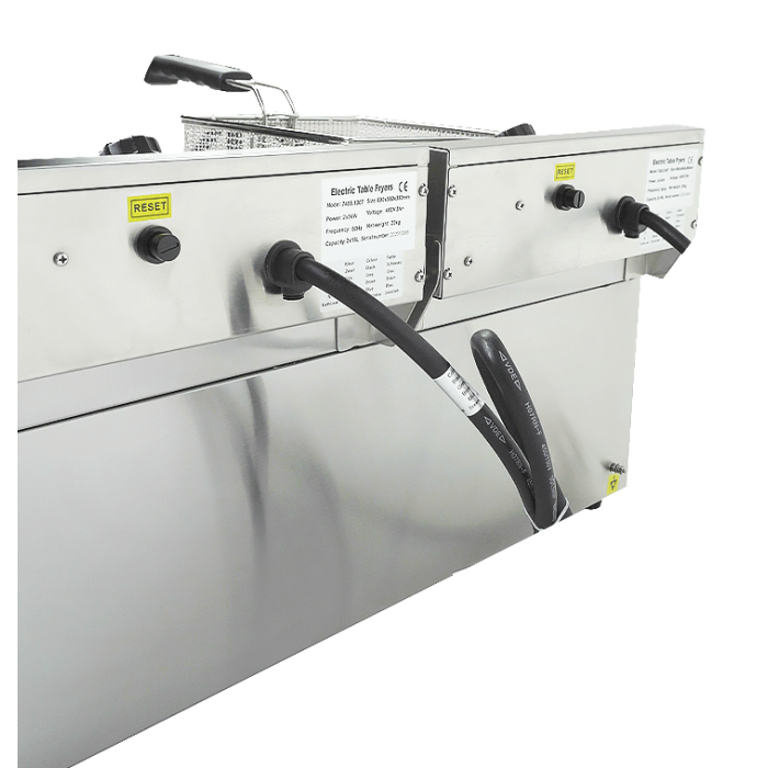 Elektro Tischfritteuse 2x10 Liter - 690x560x380 mm - 10 kW