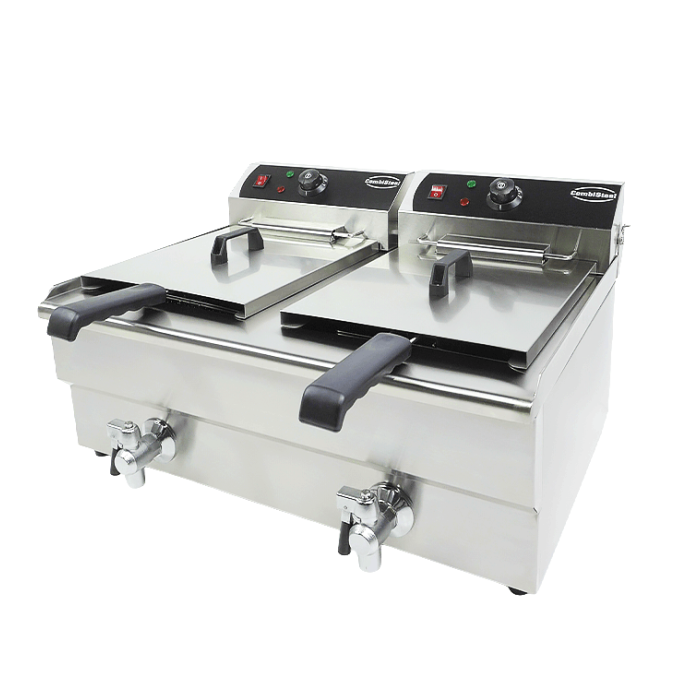 Elektro Tischfritteuse 2x10 Liter - 690x560x380 mm - 10 kW
